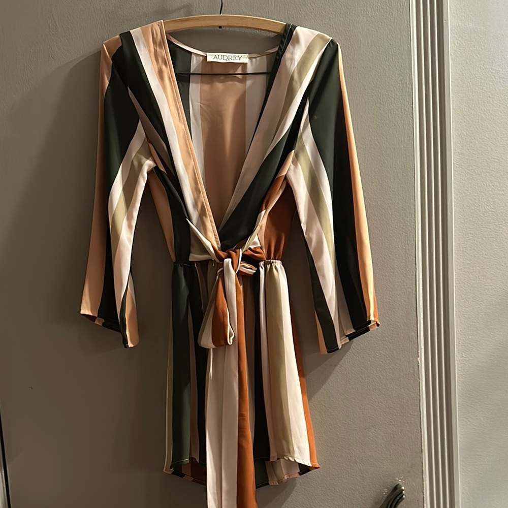 Aubrey Multicolor Striped Romper